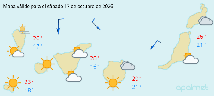 Mapa tiempo canarias