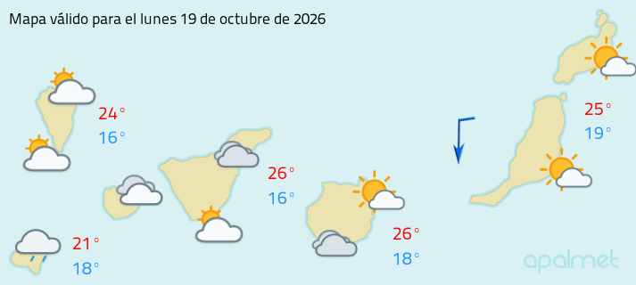 Mapa tiempo canarias