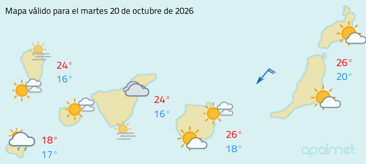 Mapa tiempo canarias