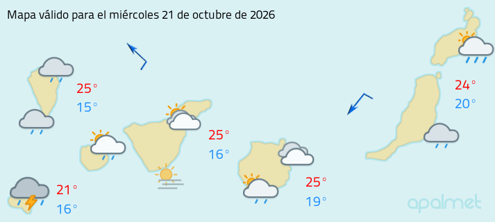 Mapa tiempo canarias