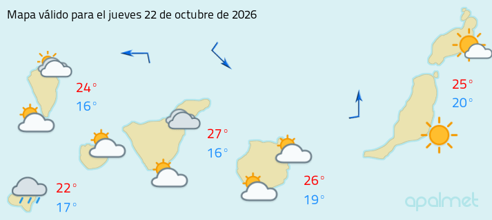 Mapa tiempo canarias