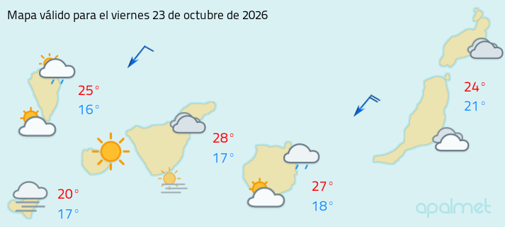 Mapa tiempo canarias