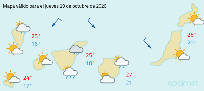 Mapa tiempo canarias