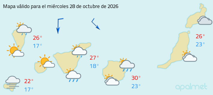 Mapa tiempo canarias