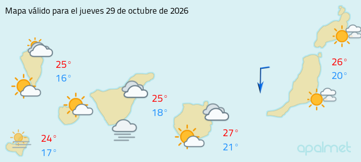 Mapa tiempo canarias