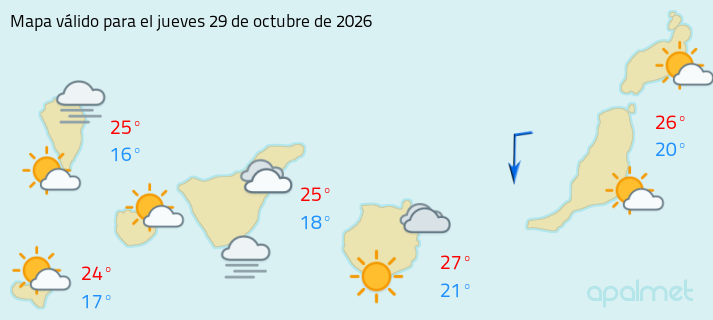 Mapa tiempo canarias