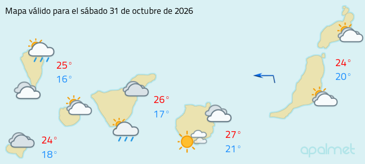 Mapa tiempo canarias