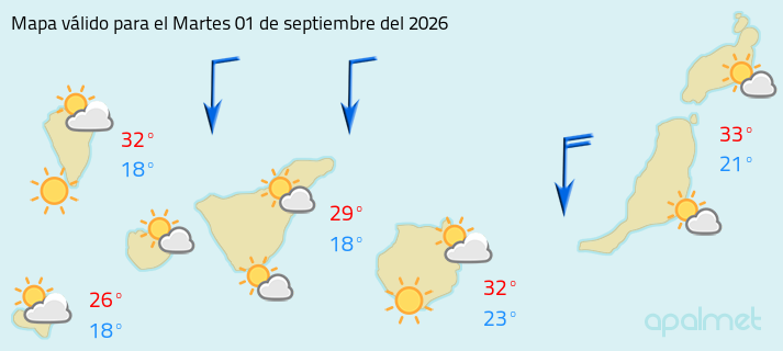 imagen el tiempo en canarias hoy