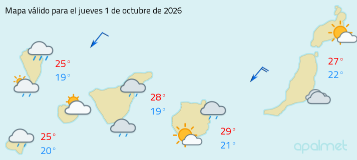 imagen el tiempo en canarias hoy