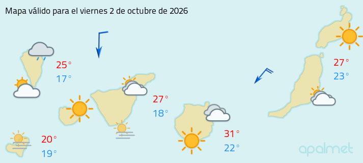 imagen el tiempo en canarias hoy