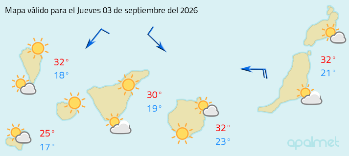 imagen el tiempo en canarias hoy