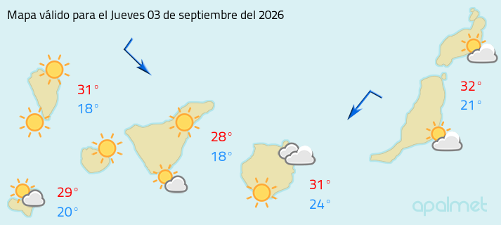 imagen el tiempo en canarias hoy