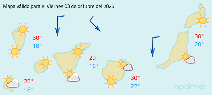 imagen el tiempo en canarias hoy