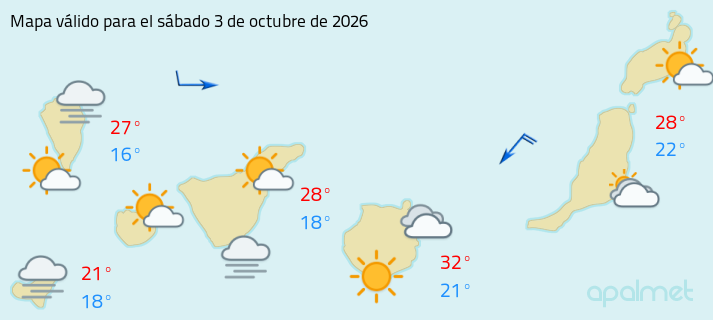 imagen el tiempo en canarias hoy