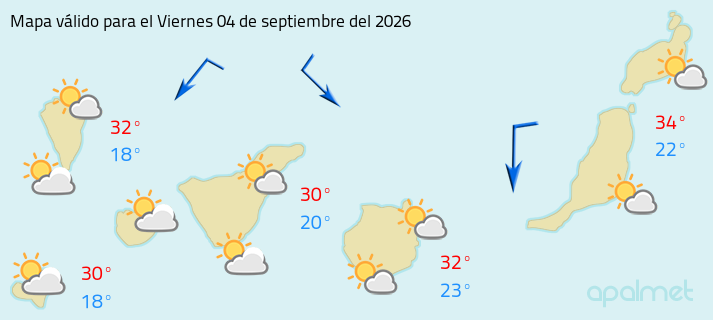 imagen el tiempo en canarias hoy