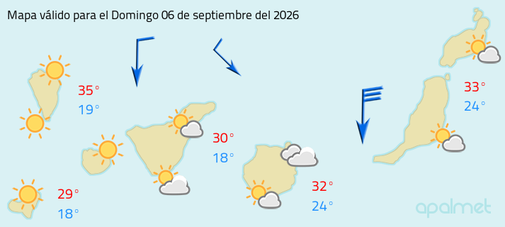 imagen el tiempo en canarias hoy