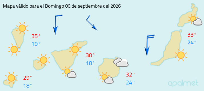 imagen el tiempo en canarias hoy
