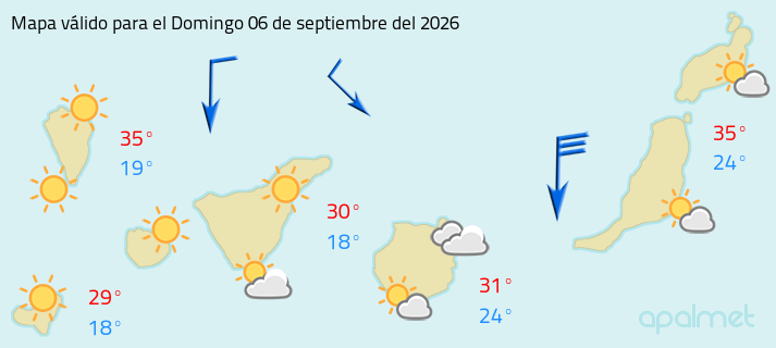 imagen el tiempo en canarias hoy