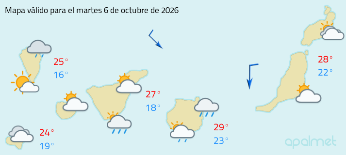 imagen el tiempo en canarias hoy