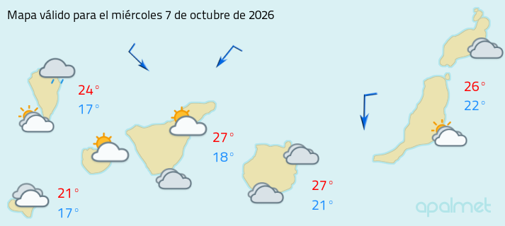 imagen el tiempo en canarias hoy