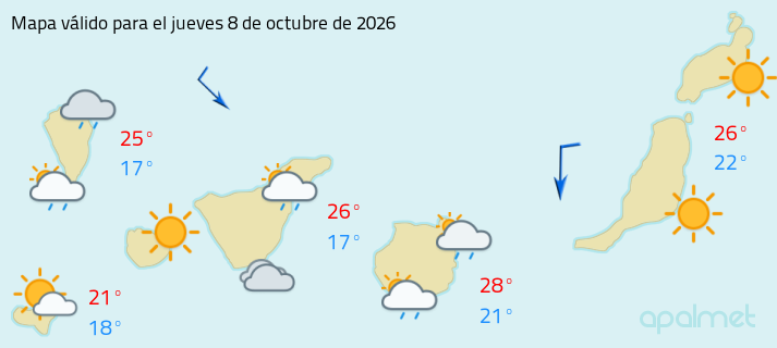 imagen el tiempo en canarias hoy