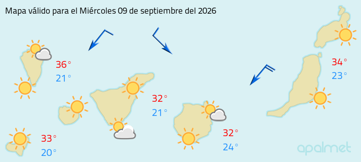 imagen el tiempo en canarias hoy
