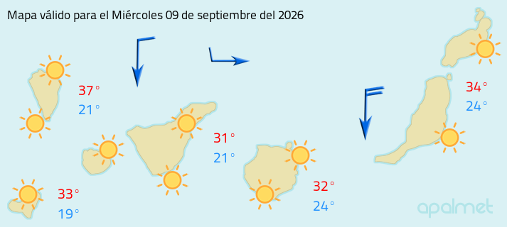imagen el tiempo en canarias hoy