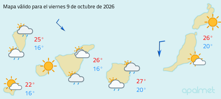 imagen el tiempo en canarias hoy