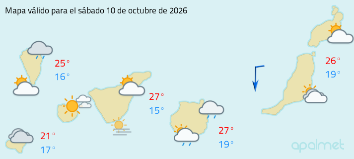 imagen el tiempo en canarias hoy