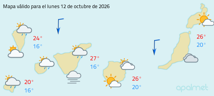 imagen el tiempo en canarias hoy