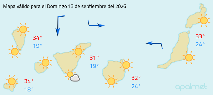 imagen el tiempo en canarias hoy