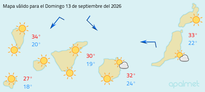 imagen el tiempo en canarias hoy