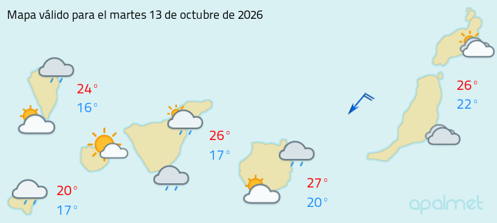 imagen el tiempo en canarias hoy