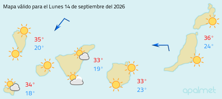 imagen el tiempo en canarias hoy
