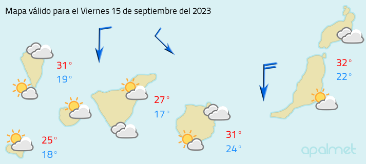 imagen el tiempo en canarias hoy