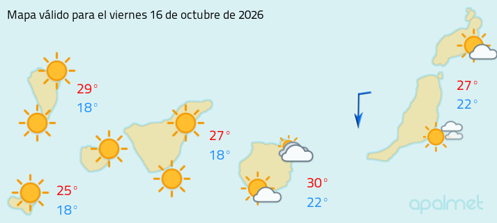 imagen el tiempo en canarias hoy