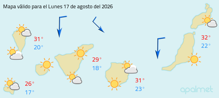 imagen el tiempo en canarias hoy