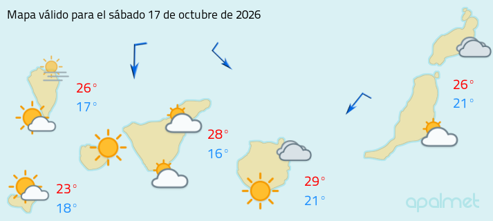 imagen el tiempo en canarias hoy