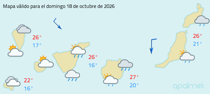 imagen el tiempo en canarias hoy