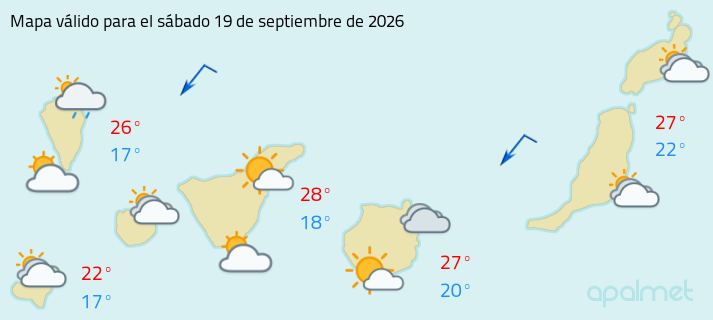 imagen el tiempo en canarias hoy