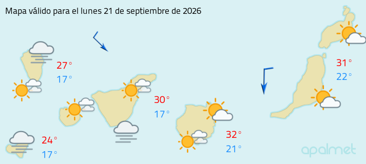 imagen el tiempo en canarias hoy