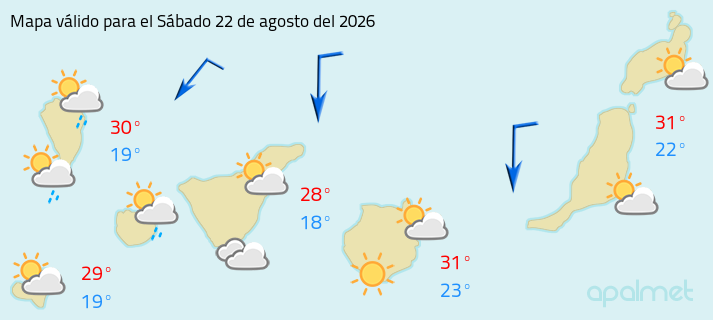 imagen el tiempo en canarias hoy