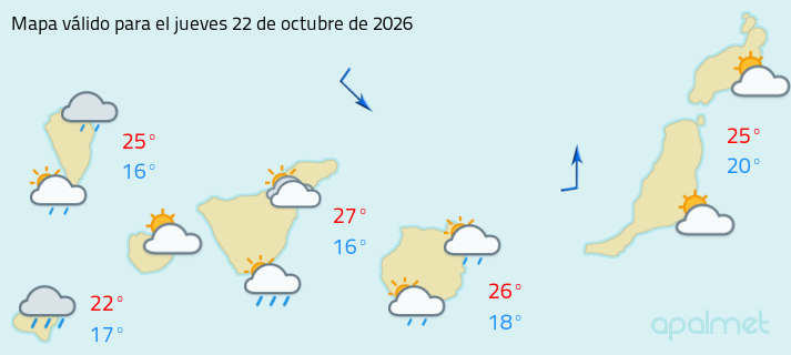 imagen el tiempo en canarias hoy