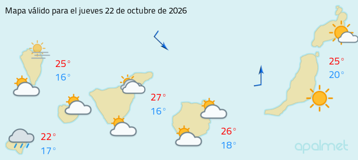 imagen el tiempo en canarias hoy