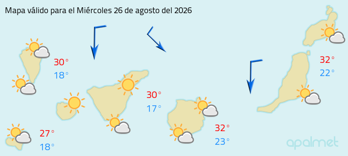 imagen el tiempo en canarias hoy