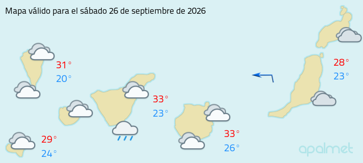 imagen el tiempo en canarias hoy