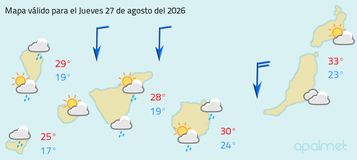 imagen el tiempo en canarias hoy