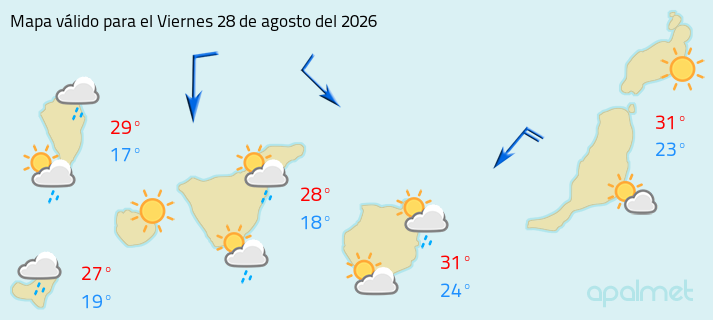 imagen el tiempo en canarias hoy