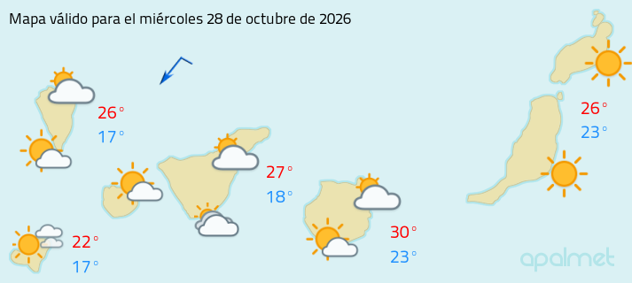 imagen el tiempo en canarias hoy