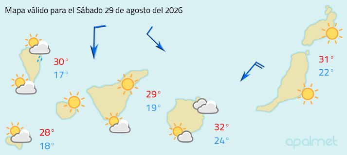 imagen el tiempo en canarias hoy